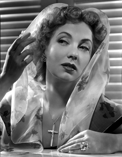 Ann Sothern wearing a Veil with a Floral Design Photo Print - Item # VARCEL704817