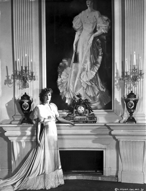 Betty Stockfeld standing wearing White Elegant Dress Photo Print - Item # VARCEL704868