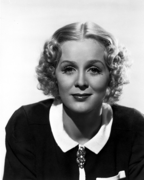 Gloria Stuart Red lipstick, Curly Hairdo wearing Black Dress Photo Print - Item # VARCEL704906