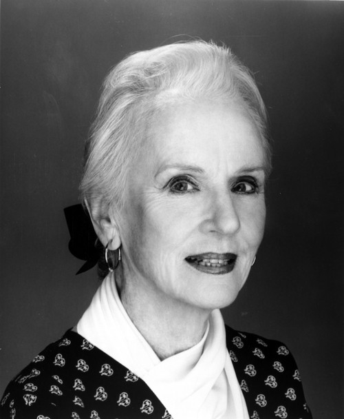 Jessica Tandy Portrait in Black Suit Dress and White scarf Photo Print - Item # VARCEL704996