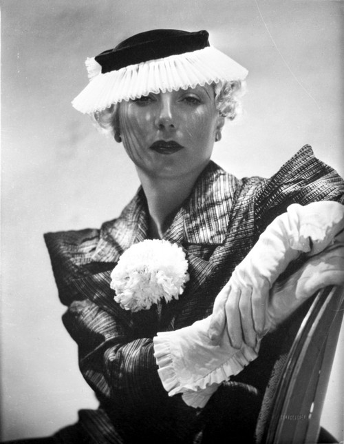 Lilyan Tashman posed in Elegant Dress with Hat and Gloves Photo Print - Item # VARCEL705006