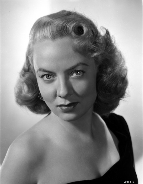 Audrey Totter with Black Top in Black and White Portrait Photo Print - Item # VARCEL705157