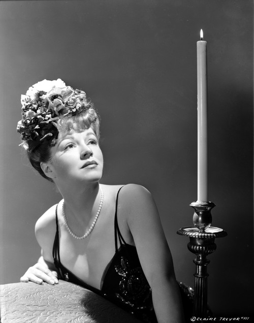 Claire Trevor Looking Up in Black Lingerie Classic Portrait Photo Print - Item # VARCEL705247