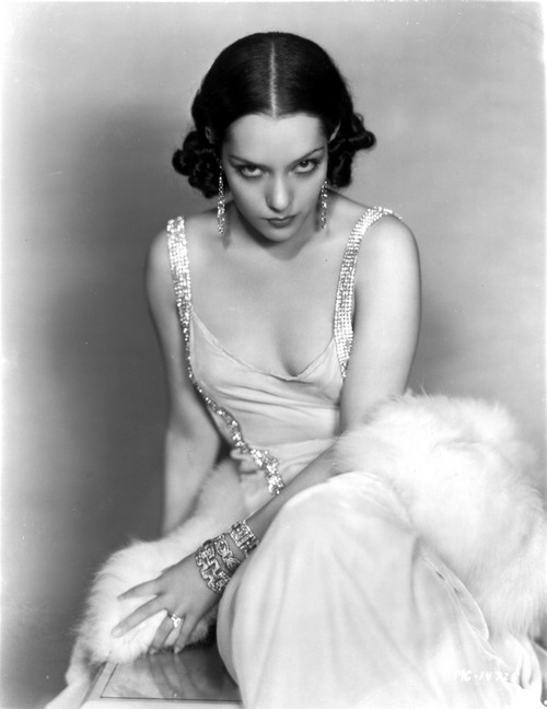 Lupe Velez sitting in White Dress with Earrings Photo Print - Item # VARCEL705337