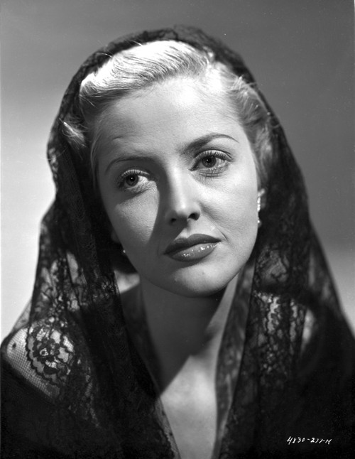 Martha Vickers Portrait wearing Black Veil Photo Print - Item # VARCEL705365