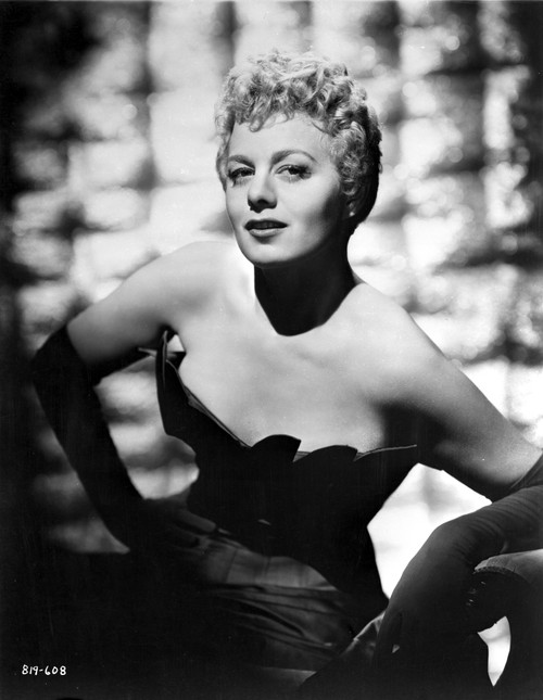 Shelley Winters Portrait in Black Strapless Dress Photo Print - Item # VARCEL705548