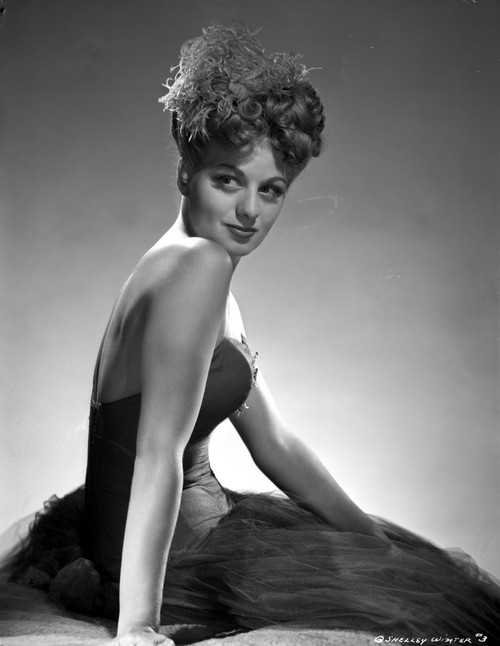 Shelley Winters Portrait in Black Silk Dress Photo Print - Item # VARCEL705552