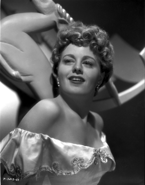 Shelley Winters wearing an Off Shoulder Dress in a Classic Portrait Photo Print - Item # VARCEL705587
