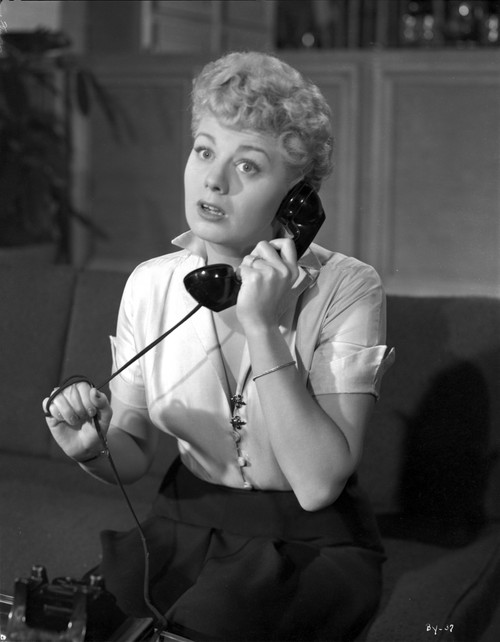 Shelley Winters Answering the Phone in a Portrait Photo Print - Item # VARCEL705565