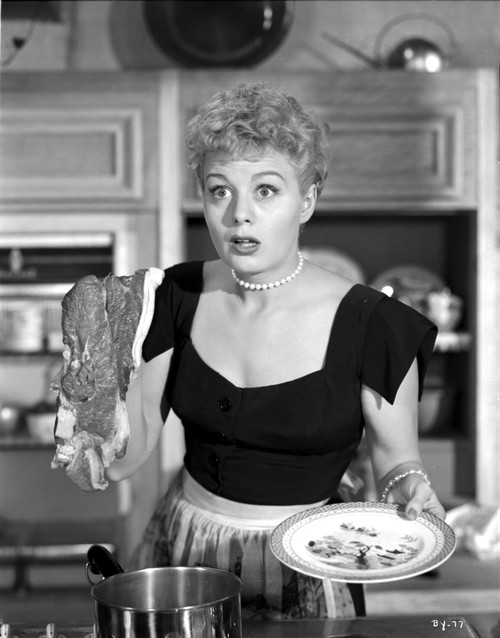 Shelley Winters Holding Plate in Classic Photo Print - Item # VARCEL705581