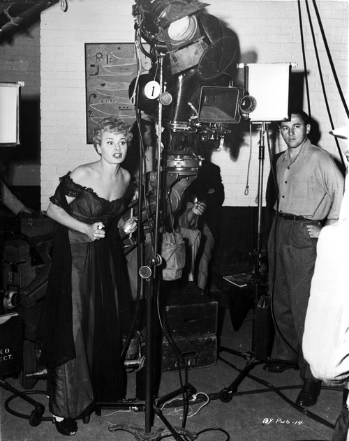 Shelley Winters Posed in Black Silk Shoulder Dress Photo Print - Item # VARCEL705589