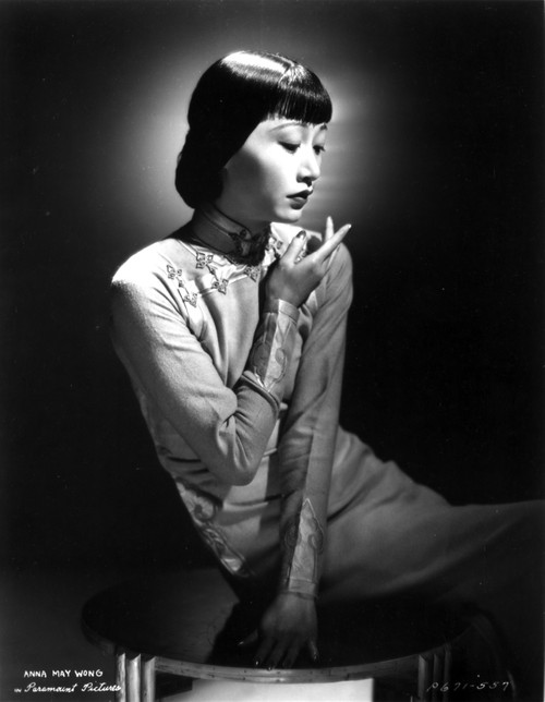 Anna Wong wearing a Glittering Chinese Dress Photo Print - Item # VARCEL705653