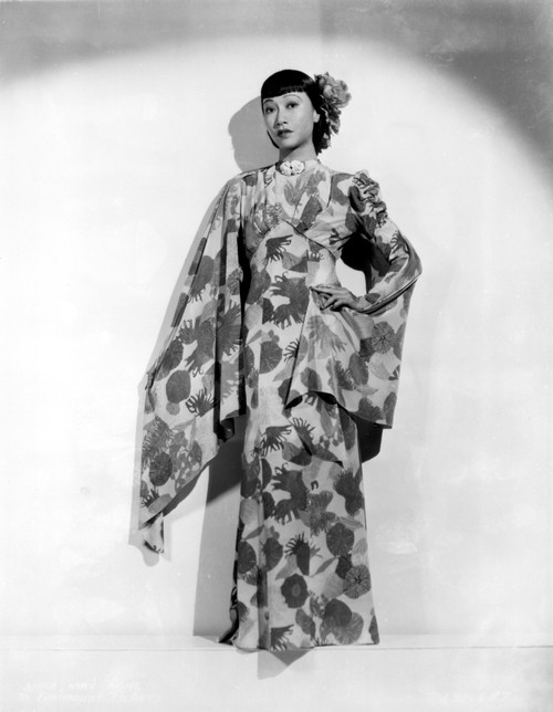 Anna Wong wearing a Long Floral Dress Photo Print - Item # VARCEL705689