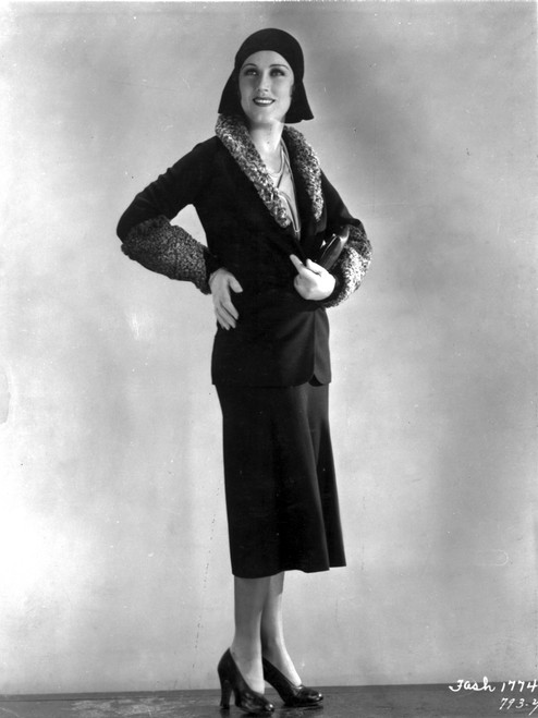 Fay Wray Posed in Black Two Piece Dress Photo Print - Item # VARCEL705757