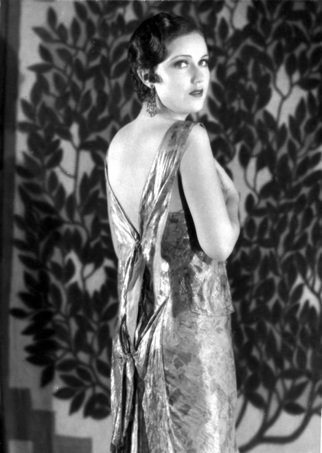 Fay Wray Posed in Dress with Plants as Background Photo Print - Item # VARCEL705755