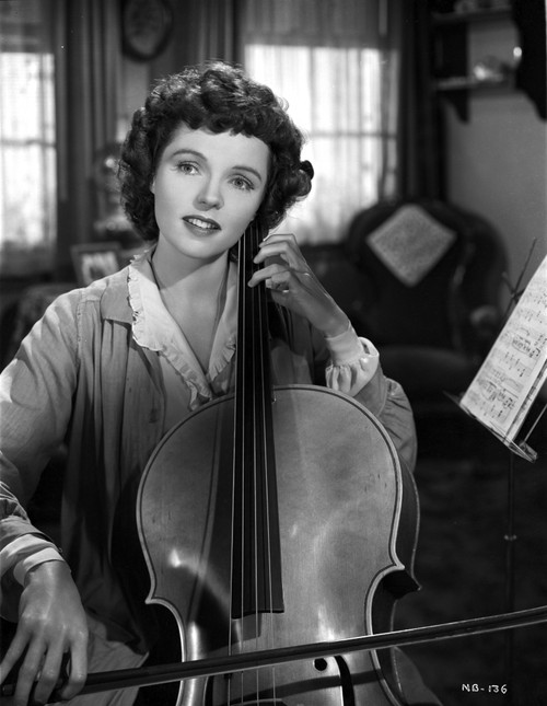 Jane Wyatt Playing Violin in Classic Photo Print - Item # VARCEL705808