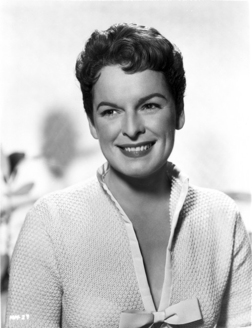 Mercedes McCambridge smiling in Black and White Photo Print - Item # VARCEL706012