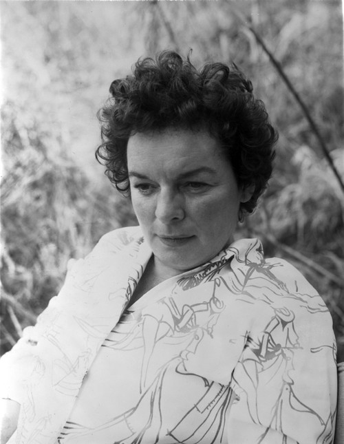 Mercedes McCambridge Portrait wearing Printed Blouse Photo Print - Item # VARCEL706016