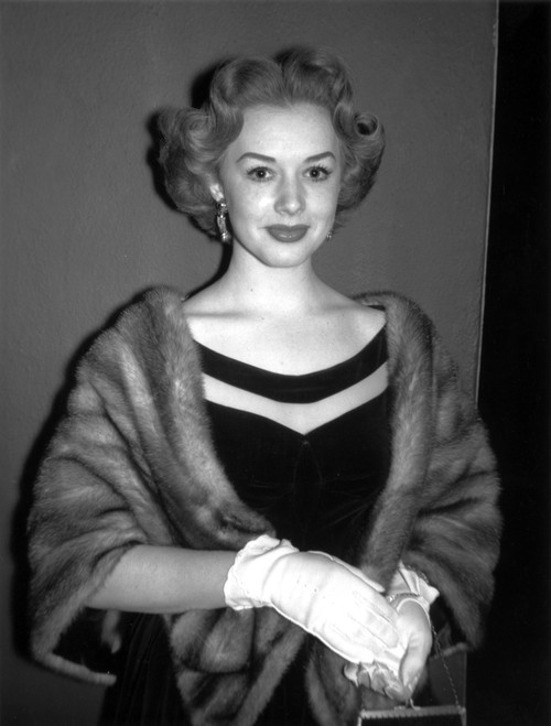 Piper Lauire Posed in a Portrait wearing Fur Coat with Gloves Photo Print - Item # VARCEL706025