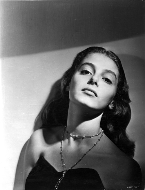 Pier Angeli Posed in Black and White Portrait wearing Black Dress Photo Print - Item # VARCEL706055