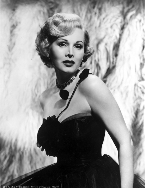 Zsa Zsa Gabor Posed in Strapless Black Dress Photo Print - Item # VARCEL706098