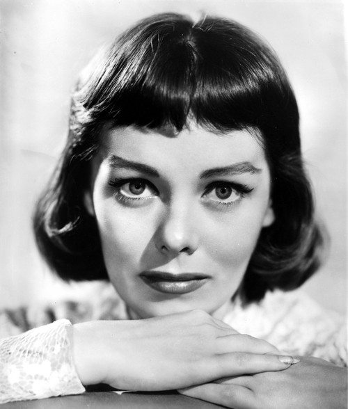 Phyllis Kirk Posed in Gray scale Close Up Portrait with Dark lipstick Photo Print - Item # VARCEL706139