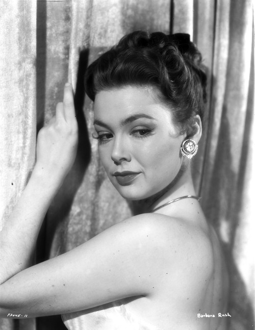 Classic Portrait of Barbara Rush posed with Silver Necklace and Earrings Photo Print - Item # VARCEL706184