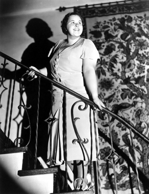 Kate Smith Posed on Stair in Dress Outfit Photo Print - Item # VARCEL706202