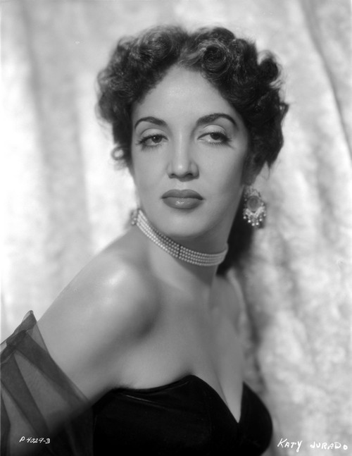 Katy Jurado Wearing Black Gown Side View Pose Photo Print - Item # VARCEL706308