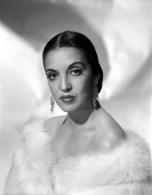 Katy Jurado Wearing White Furry Outfit Photo Print - Item # VARCEL706310