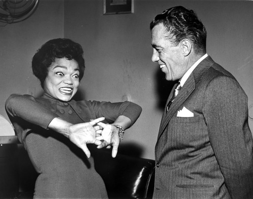 Eartha Kitt Talking in Classic Photo Print - Item # VARCEL706325