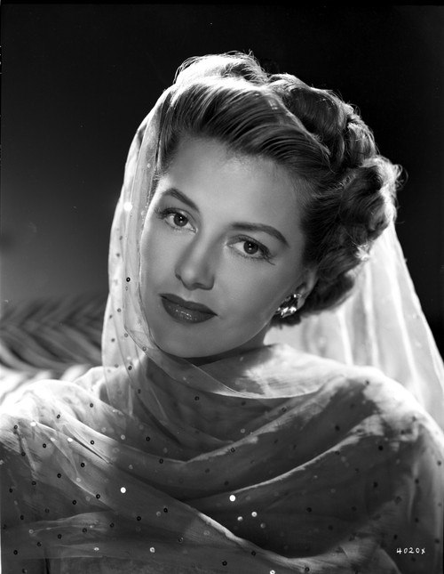 Cyd Charisse Posed in Net Dress with Veil Portrait Photo Print - Item # VARCEL706441