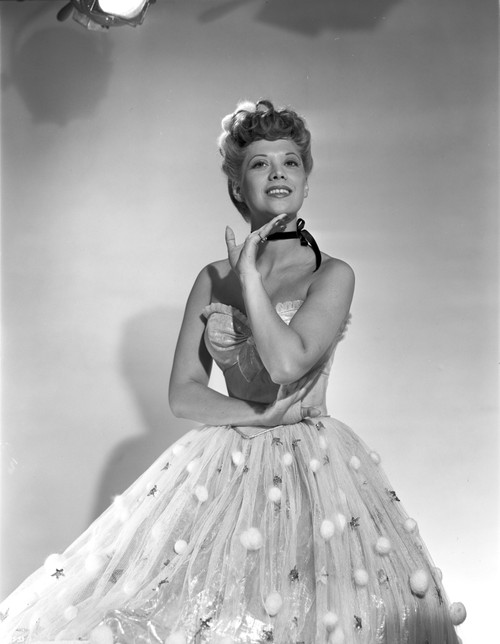 Dinah Shore Portrait wearing White Fancy Dress Photo Print - Item # VARCEL706524