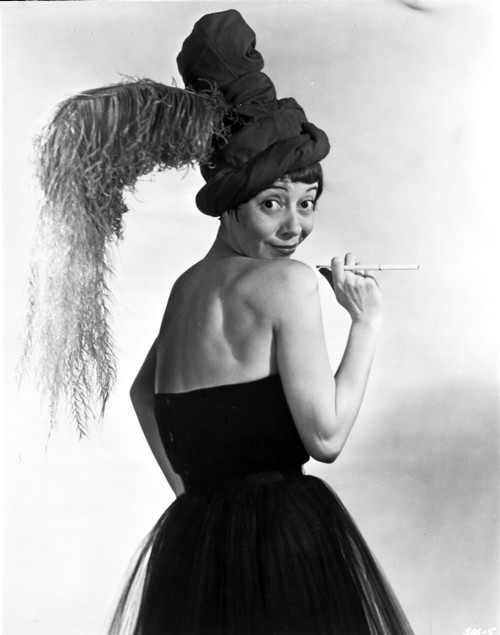 Imogene Coca wearing a Black Dress with Head Dress Photo Print - Item # VARCEL706665