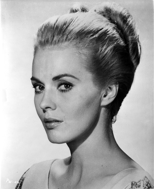 Jean Seberg Portrait in V-Neck Long Sleeve Dress with Back Knot Hair Photo Print - Item # VARCEL706773