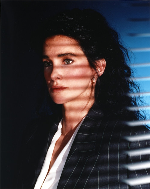 Connie Selleca in Striped Coat Portrait Photo Print - Item # VARCEL706998