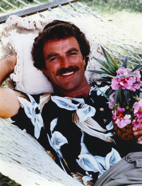 Tom Selleck in Floral Polo Portrait Photo Print - Item # VARCEL707012