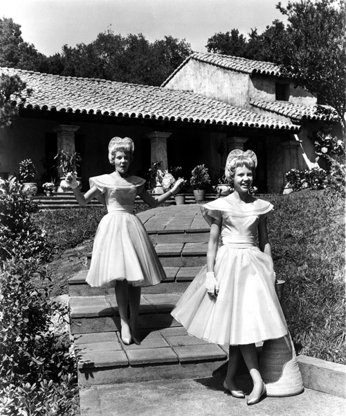 Hayley Mills and a woman wearing identical clothing Photo Print - Item # VARCEL707009