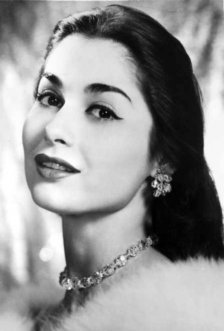 Carol Lawrence wearing a Furry Dress and Necklace Photo Print - Item # VARCEL707086