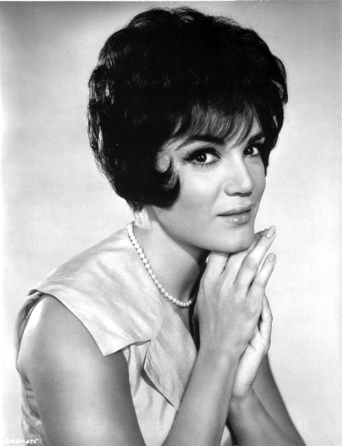 Connie Francis Posed in White Dress with Pear Necklace Photo Print - Item # VARCEL707100