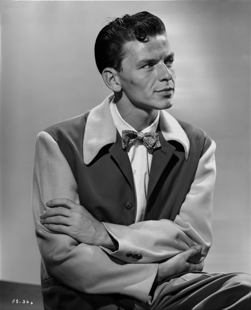 Frank Sinatra Seated in Suit with White Background Photo Print - Item # VARCEL707179
