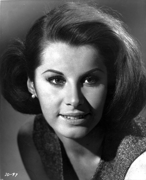 Stefanie Powers smiling and Looking Away in Black and White Close Up Portrait Photo Print - Item # VARCEL707250