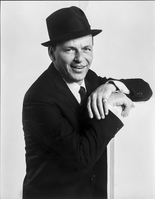 Frank Sinatra smiling in Suit and Hat Photo Print - Item # VARCEL707258