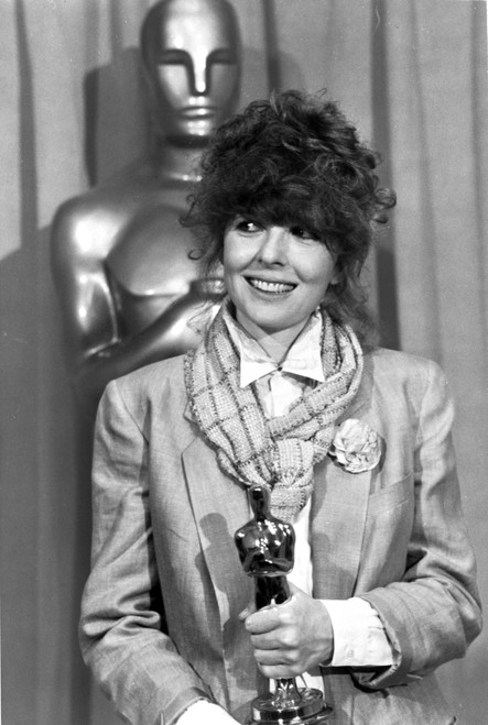 Diane Keaton Holding Trophy in Classic Photo Print - Item # VARCEL707441