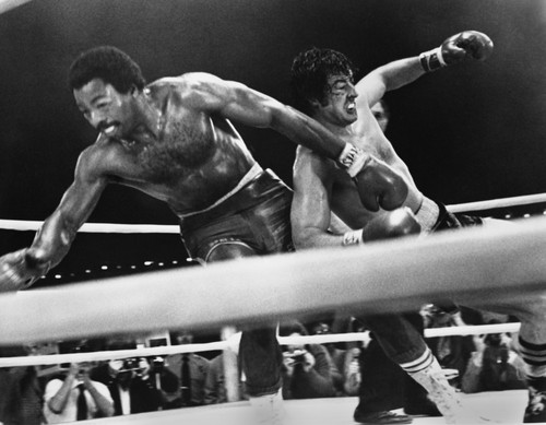 Sylvester Stallone Falling Down on a Boxing Ring Photo Print - Item # VARCEL707448