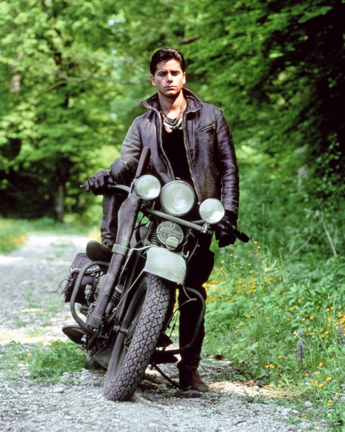John Stamos posed Brown Jacket in a Motorcycle Portrait Photo Print - Item # VARCEL707452