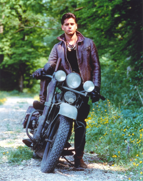 John Stamos posed Brown Jacket in a Motorcycle Portrait Photo Print - Item # VARCEL707458