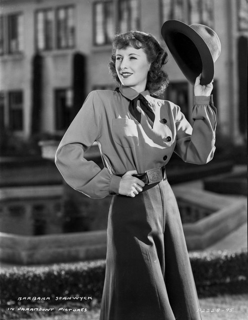 Barbara Stanwyck Holding Hat Classic Portrait Photo Print - Item # VARCEL707588