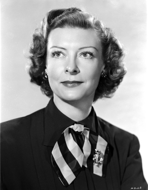 Ann Doran wearing a Black Blouse wearing a Bow Tie Portrait in Classic Photo Print - Item # VARCEL707593