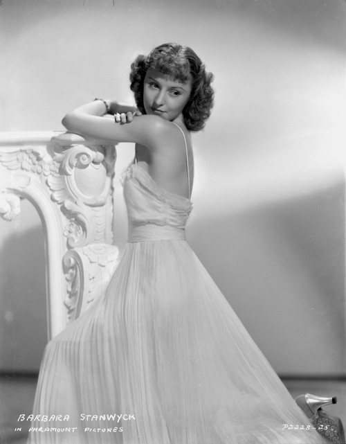 Barbara Stanwyck Side View in Wedding Dress Classic Portrait Photo Print - Item # VARCEL707594